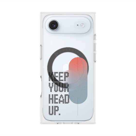 Premium Square Case with MagSafe［ Original - Dot Overlay - KEEP YOUR HEAD UP/A ］
