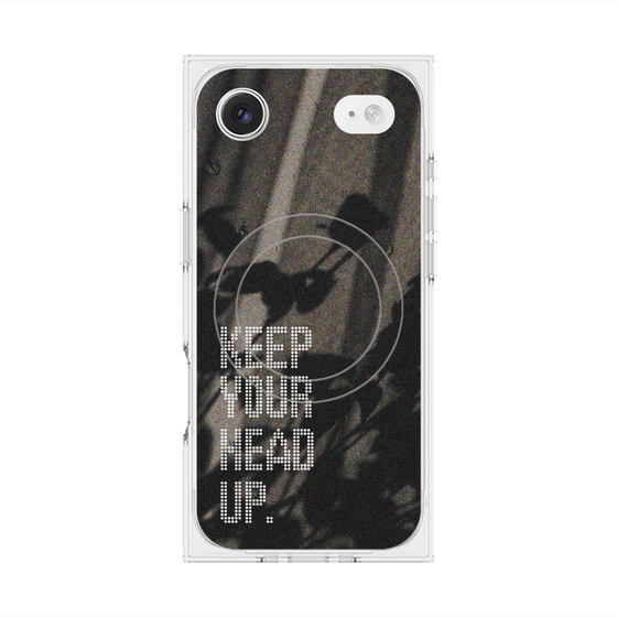 Premium Square Case with MagSafe［ Original - Dot Overlay - KEEP YOUR HEAD UP/B ］