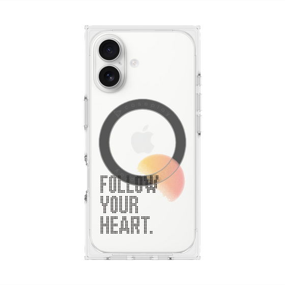 Premium Square Case with MagSafe［ Original - Dot Overlay - FOLLOW YOUR HEART/A ］