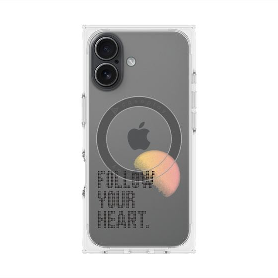 Premium Square Case with MagSafe［ Original - Dot Overlay - FOLLOW YOUR HEART/A ］