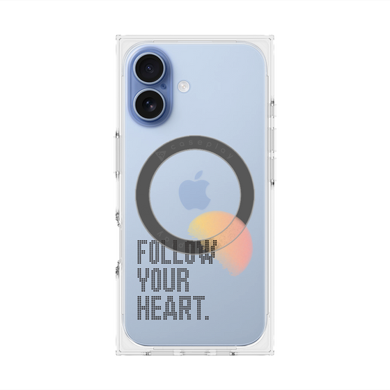 Premium Square Case with MagSafe［ Original - Dot Overlay - FOLLOW YOUR HEART/A ］