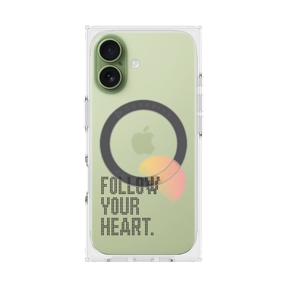 Premium Square Case with MagSafe［ Original - Dot Overlay - FOLLOW YOUR HEART/A ］