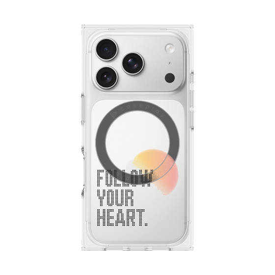 Premium Square Case with MagSafe［ Original - Dot Overlay - FOLLOW YOUR HEART/A ］