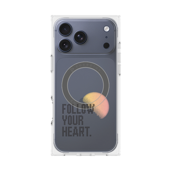 Premium Square Case with MagSafe［ Original - Dot Overlay - FOLLOW YOUR HEART/A ］