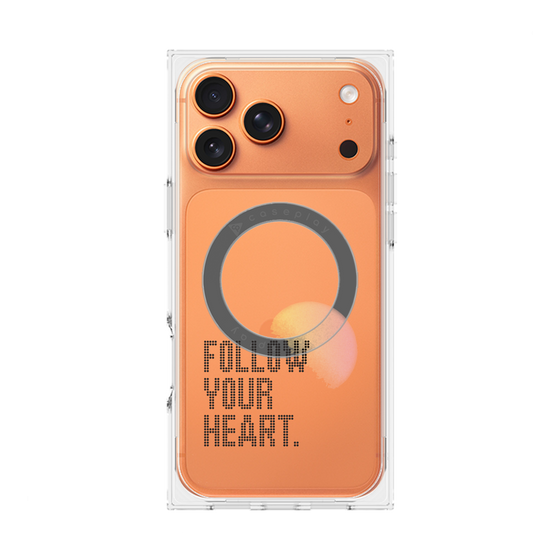 Premium Square Case with MagSafe［ Original - Dot Overlay - FOLLOW YOUR HEART/A ］