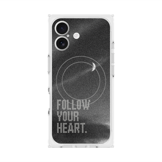 Premium Square Case with MagSafe［ Original - Dot Overlay - FOLLOW YOUR HEART/B ］