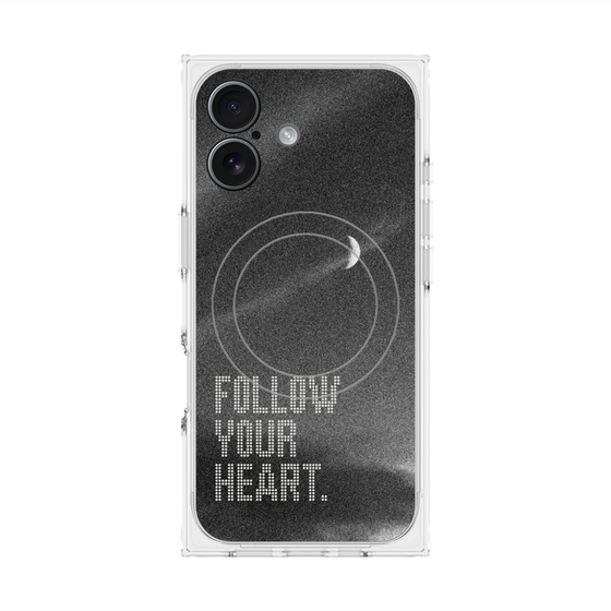 Premium Square Case with MagSafe［ Original - Dot Overlay - FOLLOW YOUR HEART/B ］