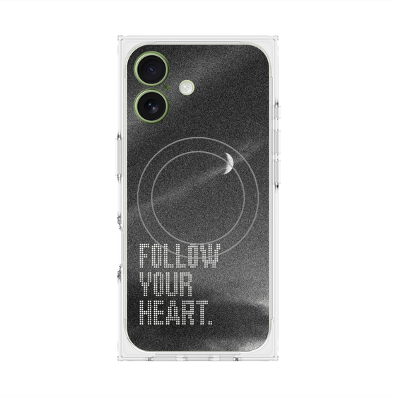 Premium Square Case with MagSafe［ Original - Dot Overlay - FOLLOW YOUR HEART/B ］