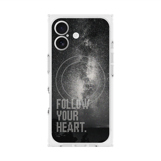 Premium Square Case with MagSafe［ Original - Dot Overlay - FOLLOW YOUR HEART/C ］