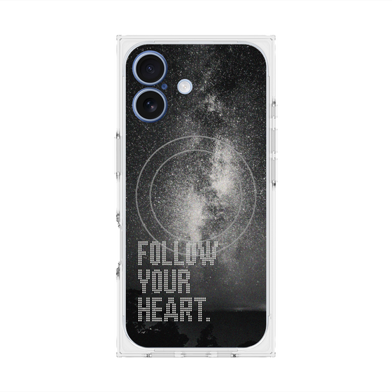 Premium Square Case with MagSafe［ Original - Dot Overlay - FOLLOW YOUR HEART/C ］