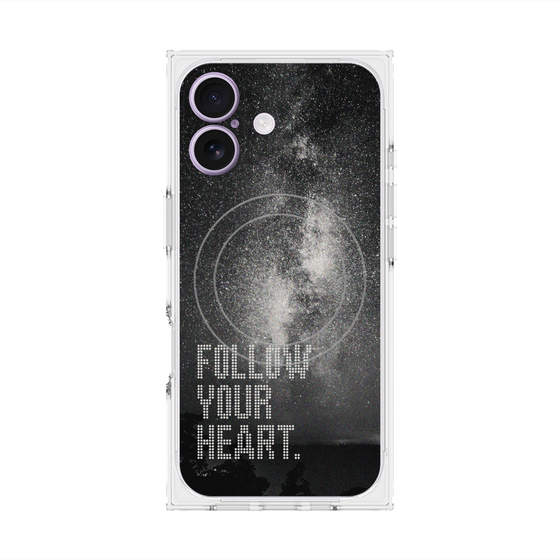 Premium Square Case with MagSafe［ Original - Dot Overlay - FOLLOW YOUR HEART/C ］