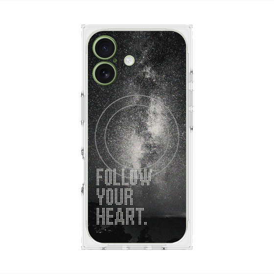 Premium Square Case with MagSafe［ Original - Dot Overlay - FOLLOW YOUR HEART/C ］