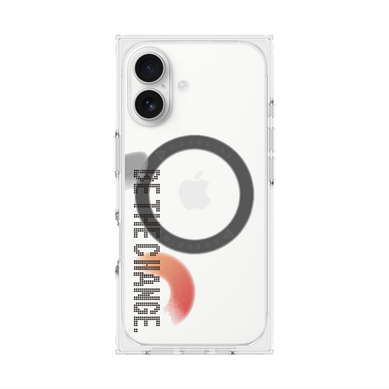 Premium Square Case with MagSafe［ Original - Dot Overlay - BE THE CHANGE/A ］