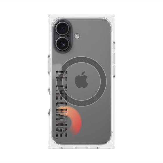 Premium Square Case with MagSafe［ Original - Dot Overlay - BE THE CHANGE/A ］