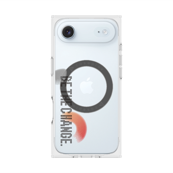 Premium Square Case with MagSafe［ Original - Dot Overlay - BE THE CHANGE/A ］
