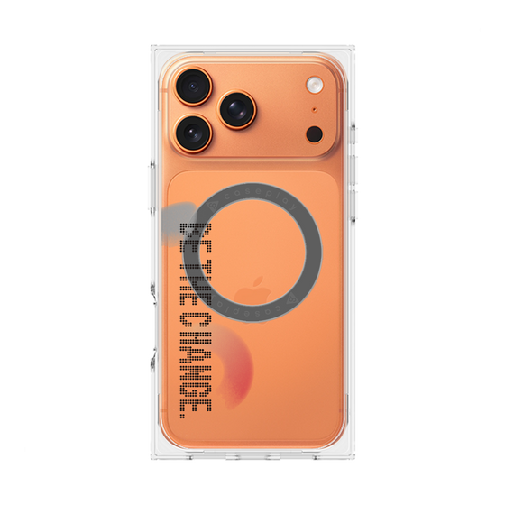 Premium Square Case with MagSafe［ Original - Dot Overlay - BE THE CHANGE/A ］