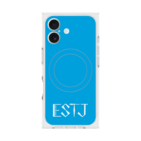 Premium Square Case with MagSafe［ Original - ESTJ Executive - Alphabet - Blue ］