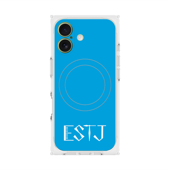 Premium Square Case with MagSafe［ Original - ESTJ Executive - Alphabet - Blue ］