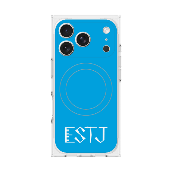 Premium Square Case with MagSafe［ Original - ESTJ Executive - Alphabet - Blue ］