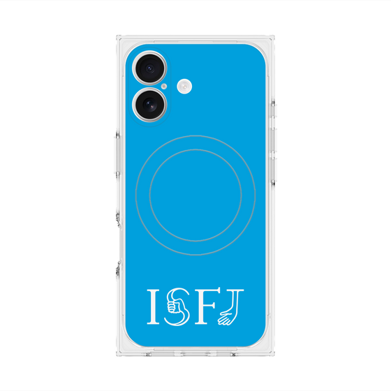 Premium Square Case with MagSafe［ Original - ISFJ Defender - Alphabet - Blue ］