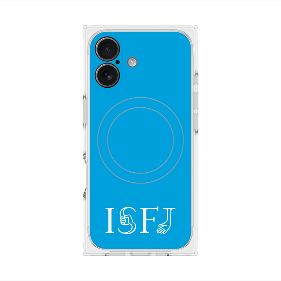 Premium Square Case with MagSafe［ Original - ISFJ Defender - Alphabet - Blue ］
