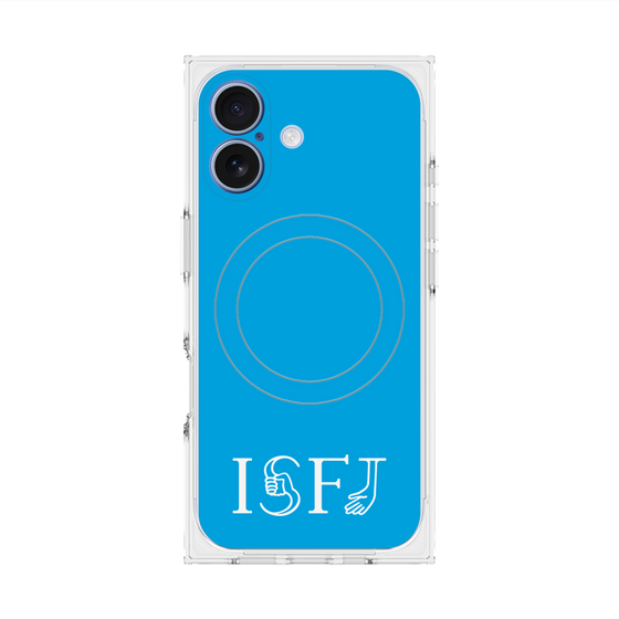 Premium Square Case with MagSafe［ Original - ISFJ Defender - Alphabet - Blue ］