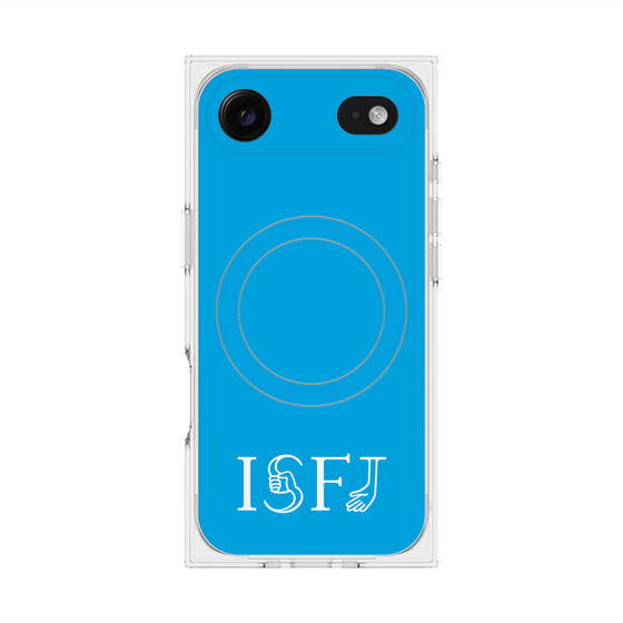 Premium Square Case with MagSafe［ Original - ISFJ Defender - Alphabet - Blue ］