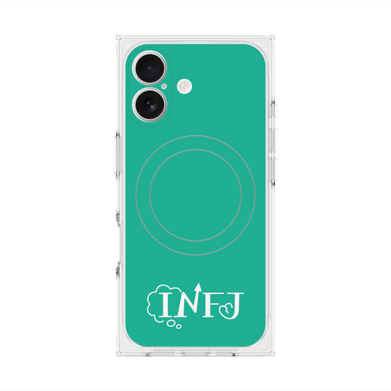 Premium Square Case with MagSafe［ Original - INFJ Advocate - Alphabet - Green ］