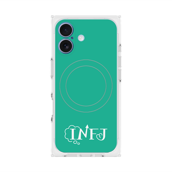 Premium Square Case with MagSafe［ Original - INFJ Advocate - Alphabet - Green ］