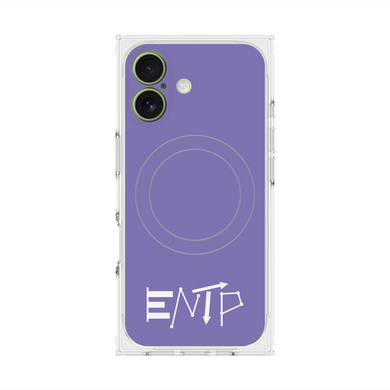 Premium Square Case with MagSafe［ Original - ENTP Debater - Alphabet - Purple ］