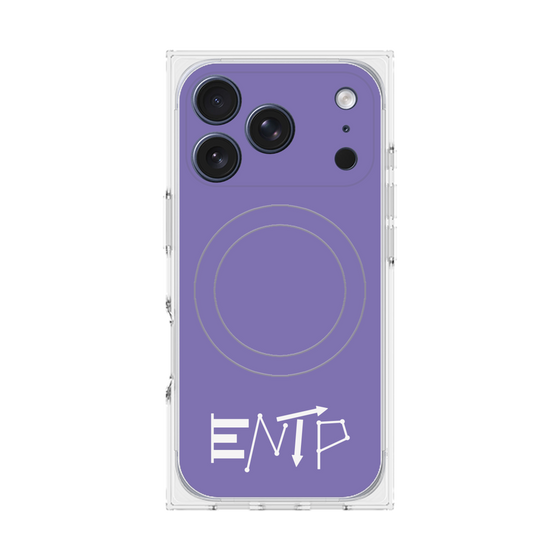 Premium Square Case with MagSafe［ Original - ENTP Debater - Alphabet - Purple ］
