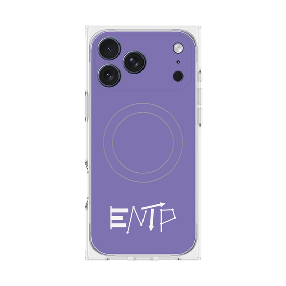 Premium Square Case with MagSafe［ Original - ENTP Debater - Alphabet - Purple ］