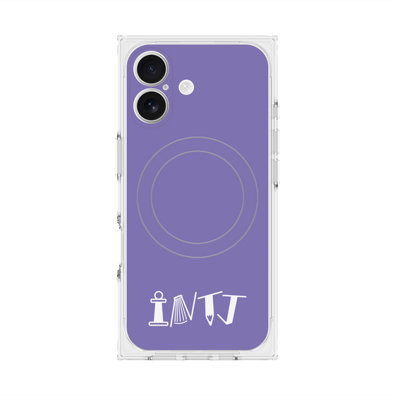 Premium Square Case with MagSafe［ Original - INTJ Architect - Alphabet - Purple ］