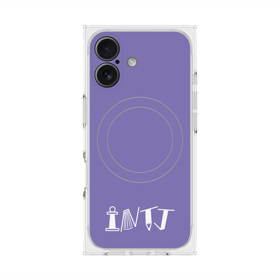 Premium Square Case with MagSafe［ Original - INTJ Architect - Alphabet - Purple ］