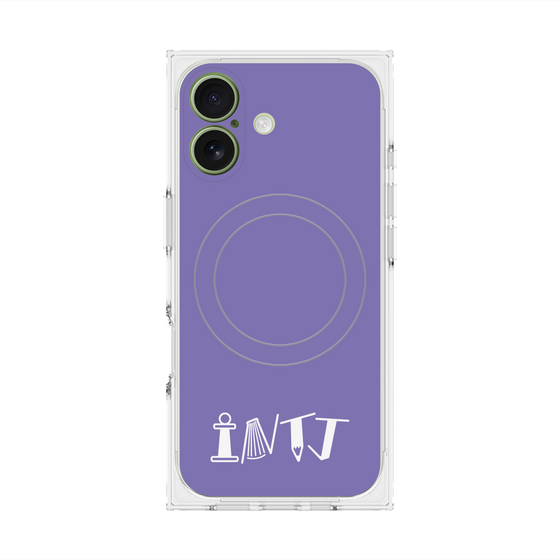 Premium Square Case with MagSafe［ Original - INTJ Architect - Alphabet - Purple ］
