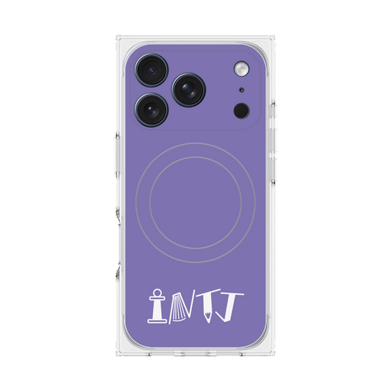 Premium Square Case with MagSafe［ Original - INTJ Architect - Alphabet - Purple ］