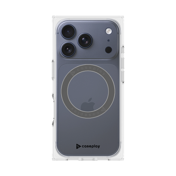 Premium Square Case with MagSafe［ Original - CASEPLAY Logo - Black/A ］