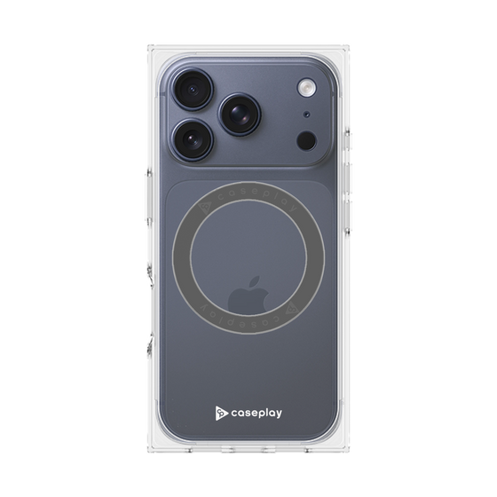 Premium Square Case with MagSafe［ Original - CASEPLAY Logo - White/A ］