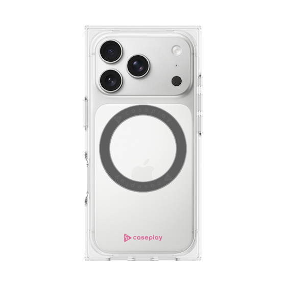 Premium Square Case with MagSafe［ Original - CASEPLAY Logo - Pink/A ］