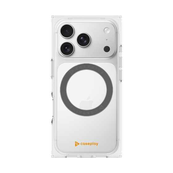 Premium Square Case with MagSafe［ Original - CASEPLAY Logo - Orange/A ］