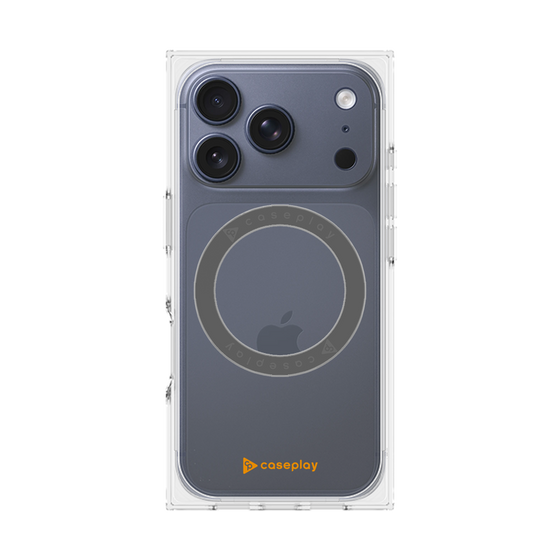 Premium Square Case with MagSafe［ Original - CASEPLAY Logo - Orange/A ］