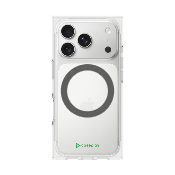 Premium Square Case with MagSafe［ Original - CASEPLAY Logo - Green/A ］