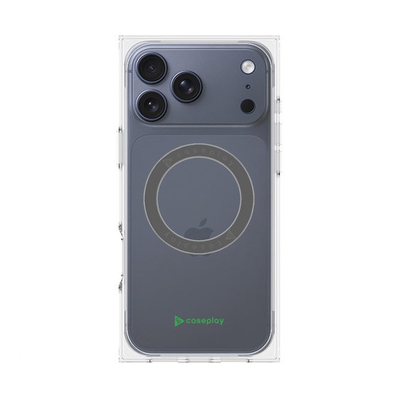 Premium Square Case with MagSafe［ Original - CASEPLAY Logo - Green/A ］