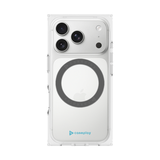 Premium Square Case with MagSafe［ Original - CASEPLAY Logo - Light Blue/A ］