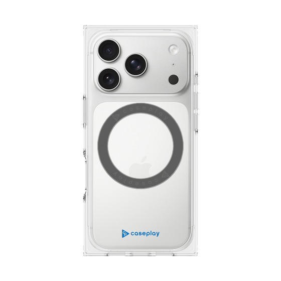 Premium Square Case with MagSafe［ Original - CASEPLAY Logo - Blue/A ］