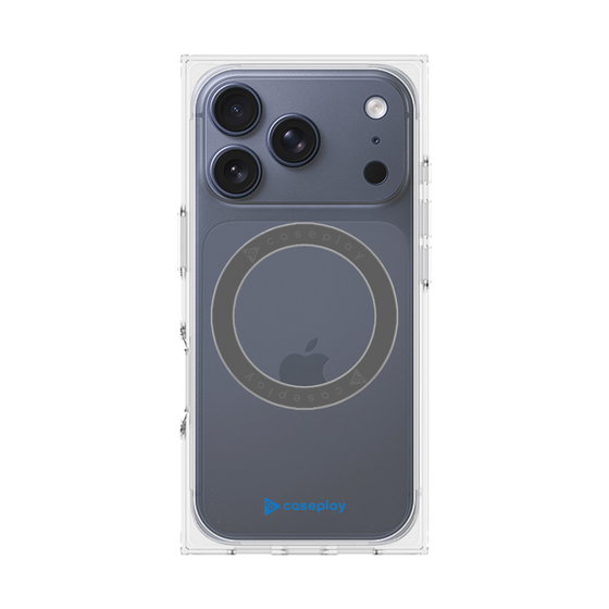 Premium Square Case with MagSafe［ Original - CASEPLAY Logo - Blue/A ］