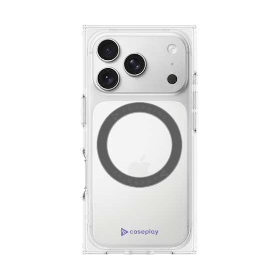 Premium Square Case with MagSafe［ Original - CASEPLAY Logo - Purple/A ］