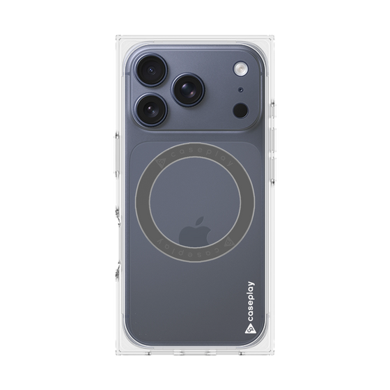 Premium Square Case with MagSafe［ Original - CASEPLAY Logo - White/B ］