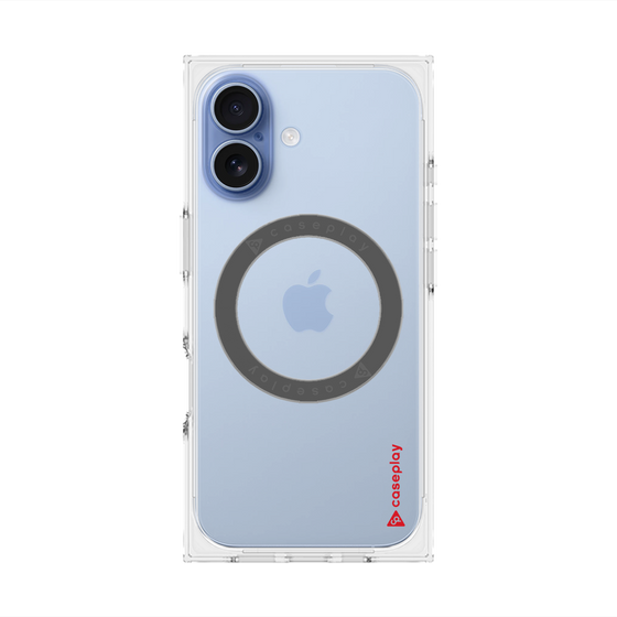 Premium Square Case with MagSafe［ Original - CASEPLAY Logo - Red/B ］