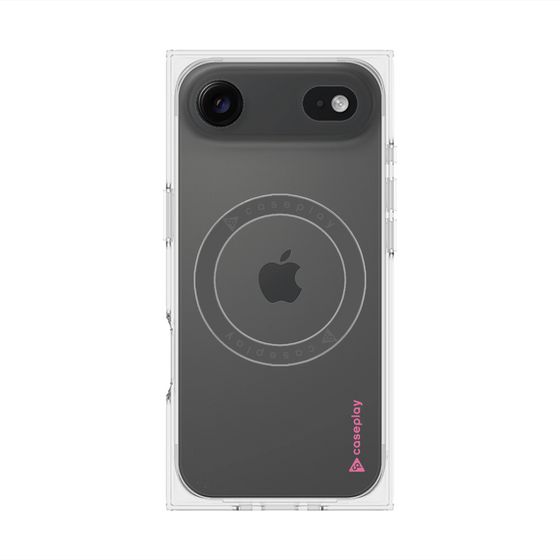 Premium Square Case with MagSafe［ Original - CASEPLAY Logo - Pink/B ］